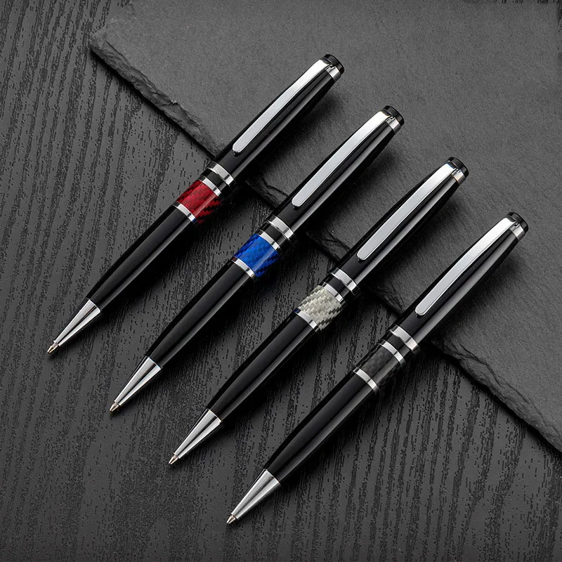 

Personalized carbon fiber rotating neutral oil ballpoint pen Writing Luxury beautiful pen Elegant signature pen