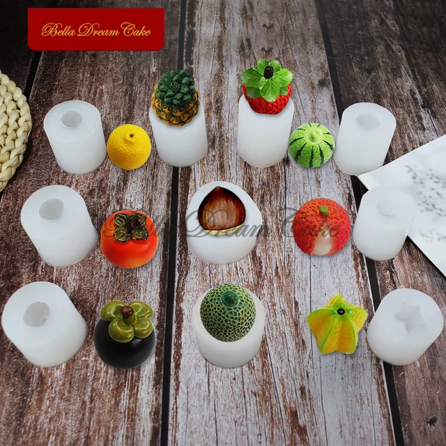 Diy Fruit Snack Mold Silicone Chocolate Cake Fudge And Fruit - Temu