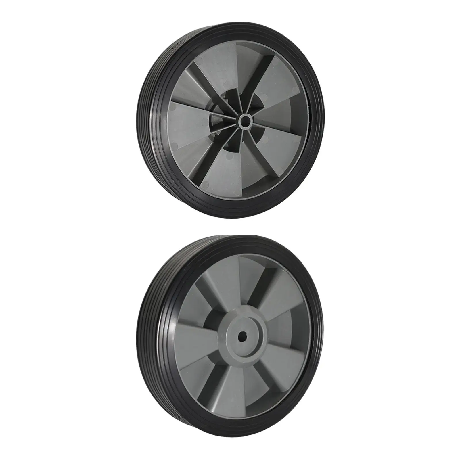 2 Pieces BBQ Grill Wheel Easy Install Wheelbarrow Garden Hole Shaft 1.1cm Hand