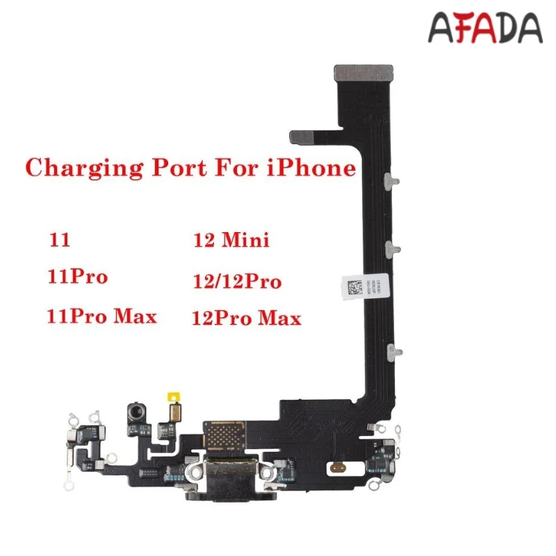 

Charger Port Flex Ribbon For iPhone 11 11Pro 11 ProMax 12 Pro Max USB Dock Charging Connector Data Flex Cable Replacement Parts