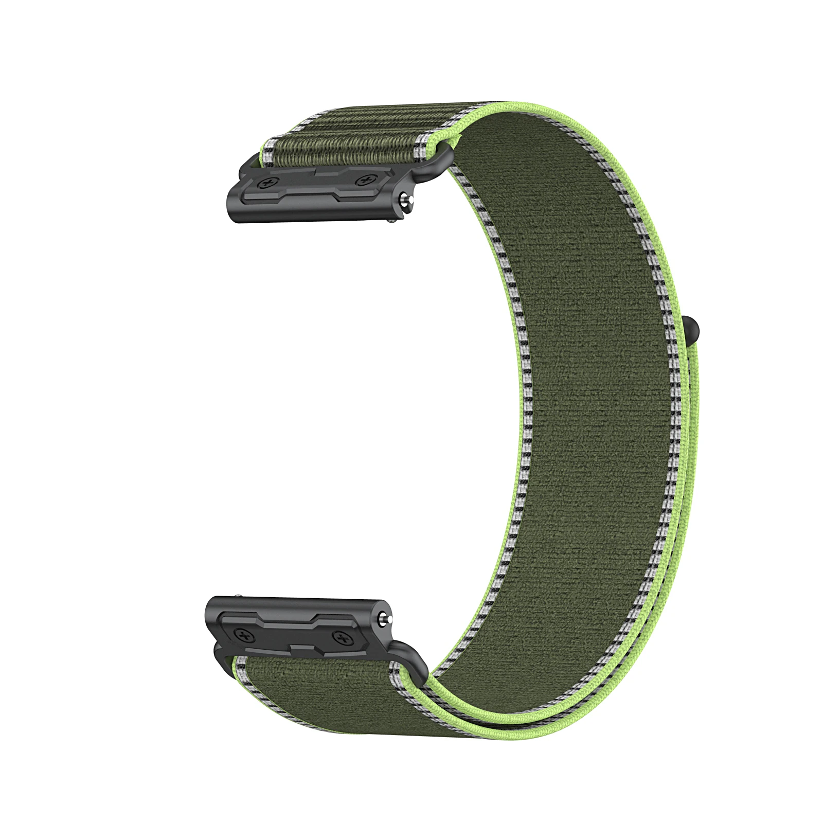 Nylon Braid Adjustable Outdoor Watch Strap with Metal Connector - 24mm Band