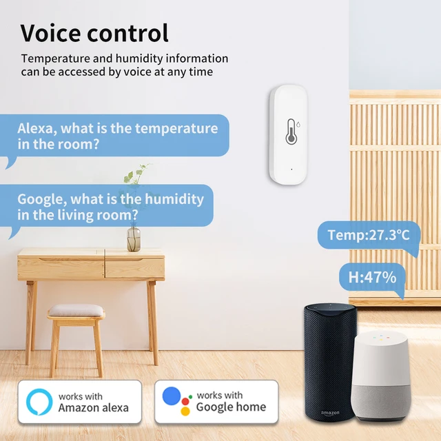 TNCE Tuya sensor temperature Humidity wifi/zigbee, Indoor Thermometer Hygrometer Monitor, work with smart life alexa google home 5