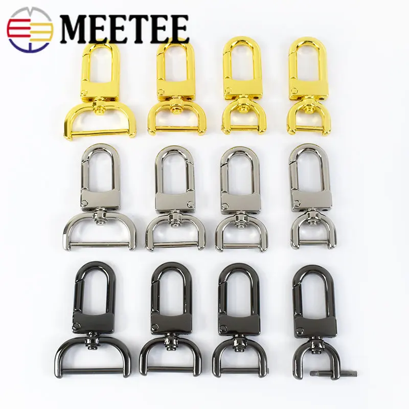 Meetee 5/10Pcs 13-26mm Metal Removable Screw Buckle Lobster Clasps