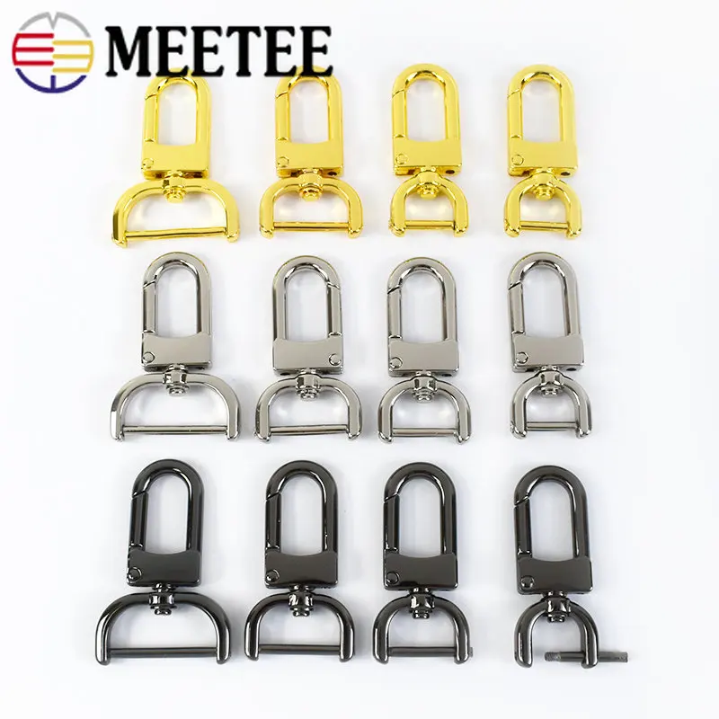 Meetee 5/10Pcs 13-26mm Metal Removable Screw Buckle Lobster