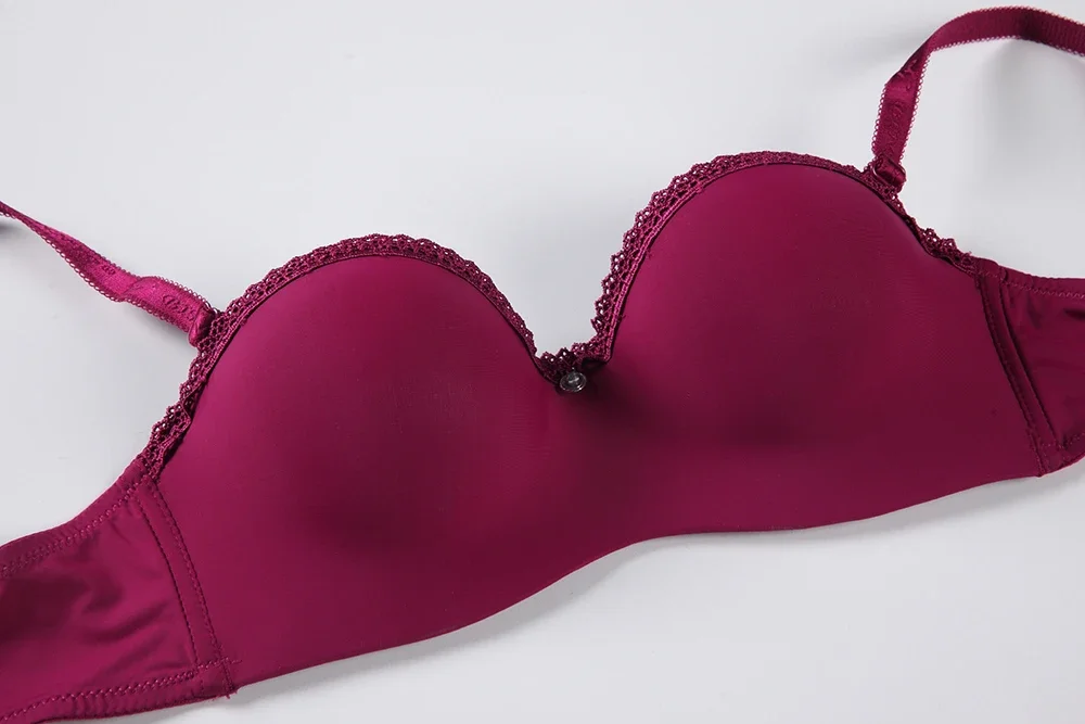 BINNYS B Cup Women Bra High Quality Solid Breathable Half Cup Convertible Straps Nylon Underwire Ladies Bra