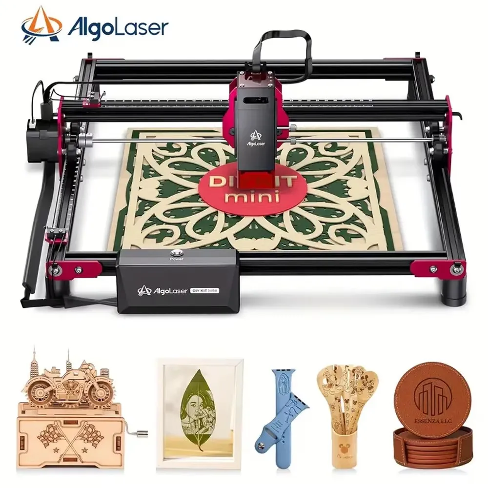Algolaser DIY KIT Mini 5W 10W cortador de grabado láser para principiantes 315*300MM herramienta CNC para carpintería máquina cortadora de grabado Metal