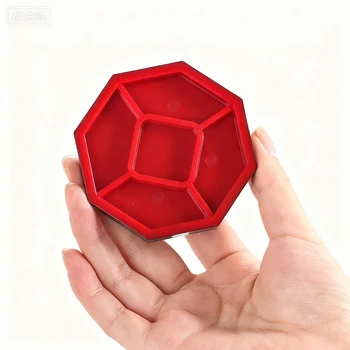 Mini vassoio portaoggetti in plastica resistente, forma ottagonale rotonda, organizer da scrivania per la casa, contenitore multiuso, accessori decorativi