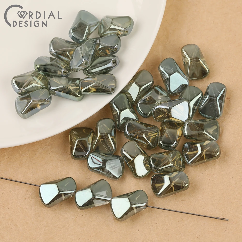Cordial Design 10*16MM 200pcs Hand Made/DIY Glass Bead/Beads Making/Aurora Effect/Irregular Shape/Jewelry Findings & Components - cordial
