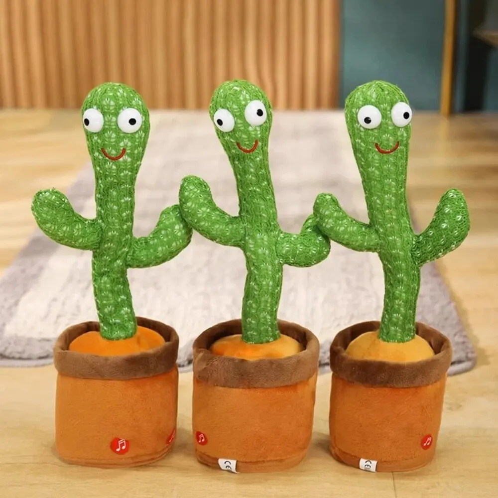 1pc USB Charging Dancing Cactus Toy That Can Speak Sing Dance Sway