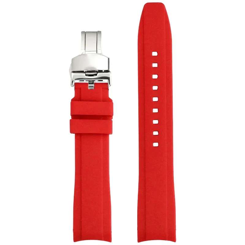 High Tensile Silicone Strap with Universal Curved End and Butterfly Buckle
