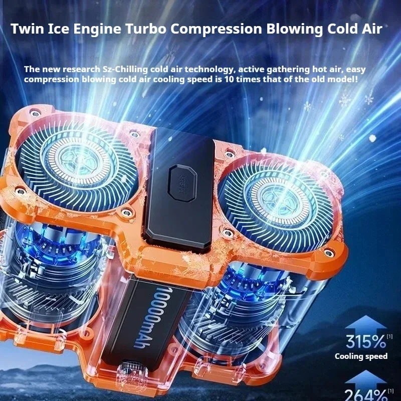 New Waist Mounted Fan Dual Air Outlet Detachable Battery Portable Clip On High-temperature Outdoor Exercise Fan Gift