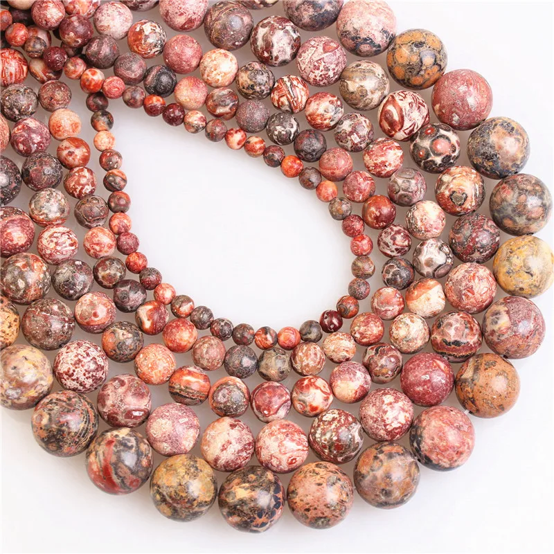 Jaspe léopard skin 6 mm perle ronde ton rose Madagascar - BeauMonde Jaspe léopard skin 6 mm perle ronde ton rose Madagascar - BeauMonde