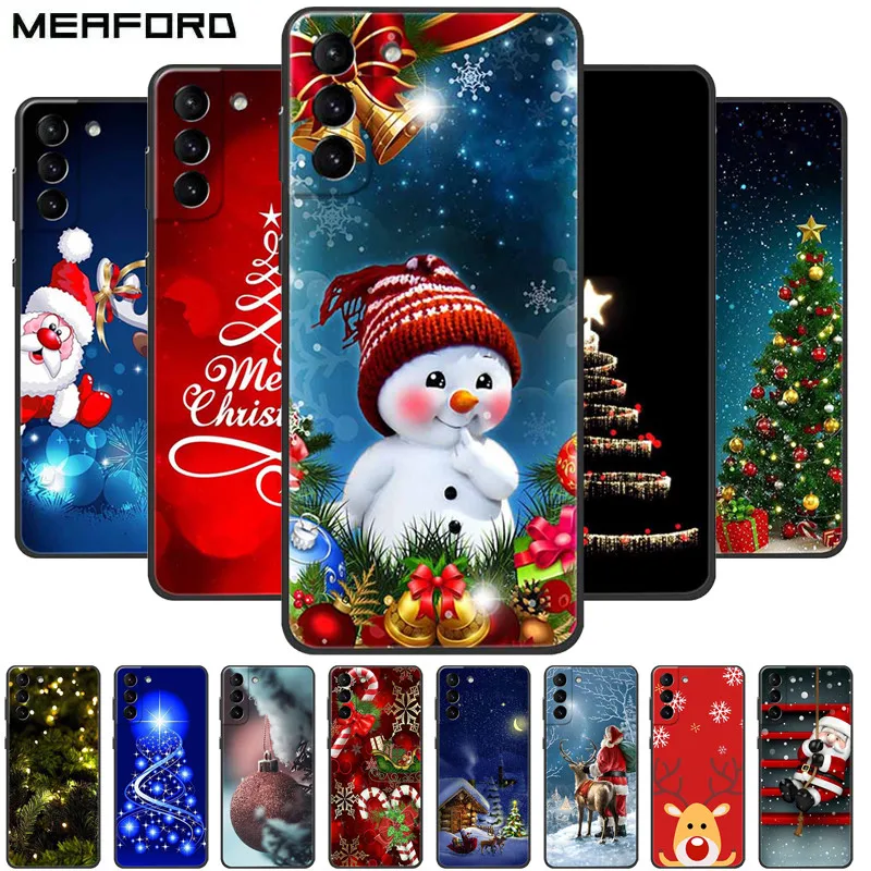 Świąteczne Etui Do Samsung S21 Plus Etui S21 Fe Silikonowe Miękkie Tpu Pokrywa Dla Samsung Galaxy S21 / S21 Ultra Fe + 5G Przypadku Nowy Rok