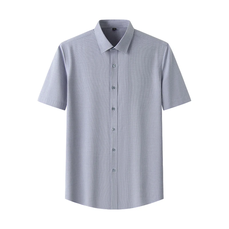 Hight qulity solid color summer short sleeve shirts for men slim fit formal shirt office business clothes free shipping items