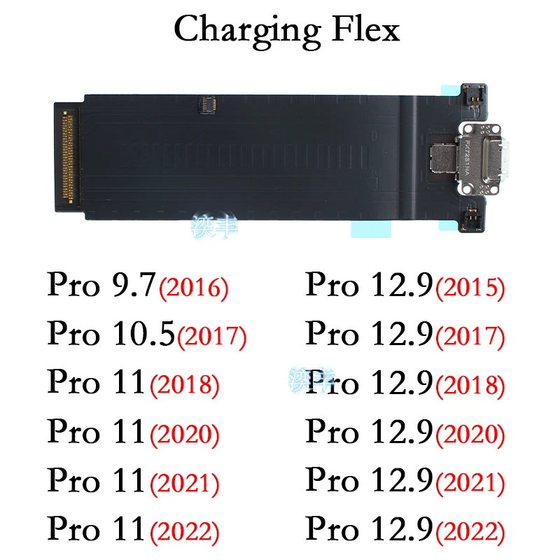 USB Ports Charger Dock Connector Microphone Cable for Ipad Pro 9.7 10.5 11 12.9 4th 5th 6th 1st 2nd 3rd Generation Charging Flex audio cable usb charging cable