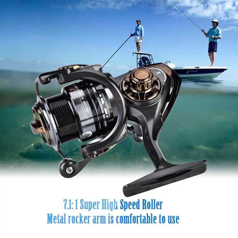 DEUKIO Baitcasting Fishing Reel 5+1BB 7.1:1 High Speed Reel HS2000/HS3000  Black Casting Fishing Reel Wheel Fish Tackle