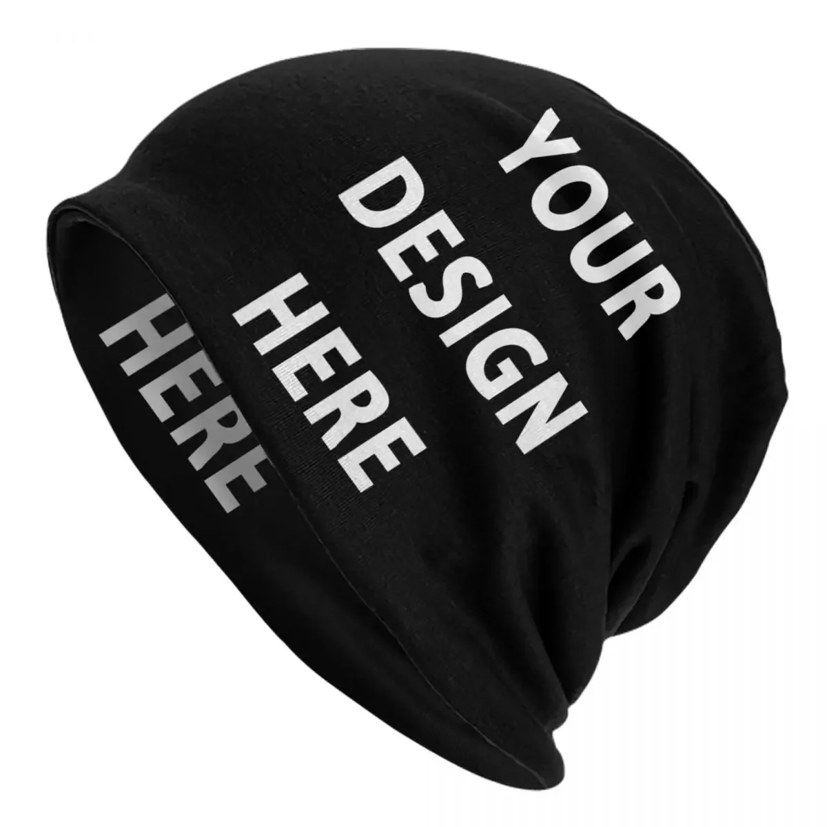 

Your Design Here Skullies Beanies Caps Unisex Winter Warm Knitted Hat Adult Custom Letter Customize Logo Print Bonnet Hats