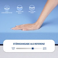 Матрас из пеноматериала комода 18 см, пена с эффектом памяти, охлаждающий чехол, твердость H3/H4, высота 18 см, поддержка 7 зон — изображение 4