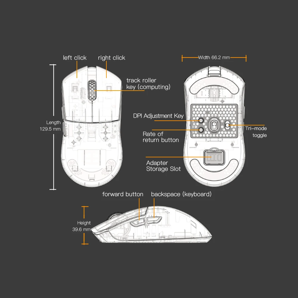 Darmoshark M3 Pro Gaming Mouse 4K Wireless Bluetooth Computer Game Mice 26000DPI PAM3395 Nordic N52840 TTC For Office Laptop