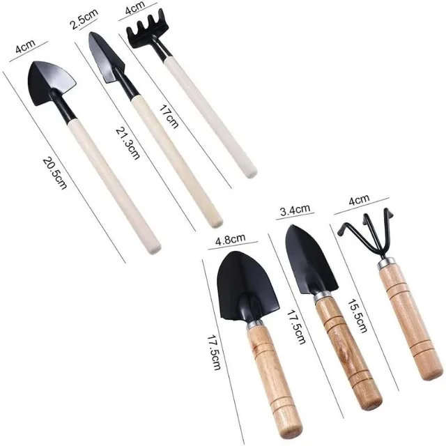 3pcs Mini Durable Spade Shovel Rake for Plant Potted Flowers Seedlings Loose Soil Erramientas Bonsai for Little Hands Light Use 2