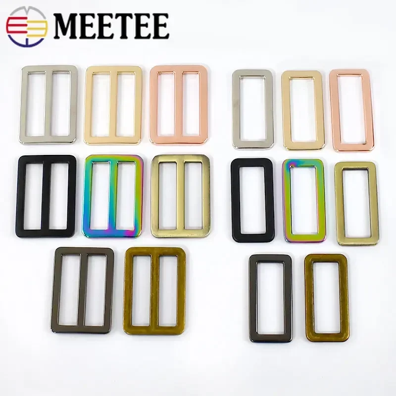 Metal Ring Buckles for Bag Strap Tri Glide Slider Clasp Webbing Dog Belt Adjuster Hooks DIY Hardware Accessories 5/10Pcs 20-50mm
