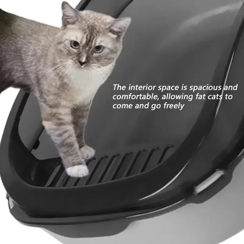 Cat Litter Box Cat Litter Box Semi-closed Removable Splashproof Cats Toilet Non-Stick Large Capacity Pet Supplies Kitten Tray Cat Toilet Bowl