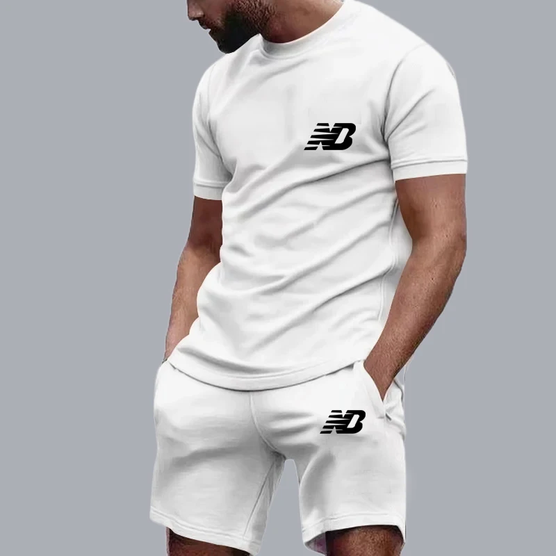 Summer Men's Sports Wear Sets Fashion Men Short Sleeve T Shirts+sport Shorts Suit Casual Men Quick Drying 2-piece Set Clothing