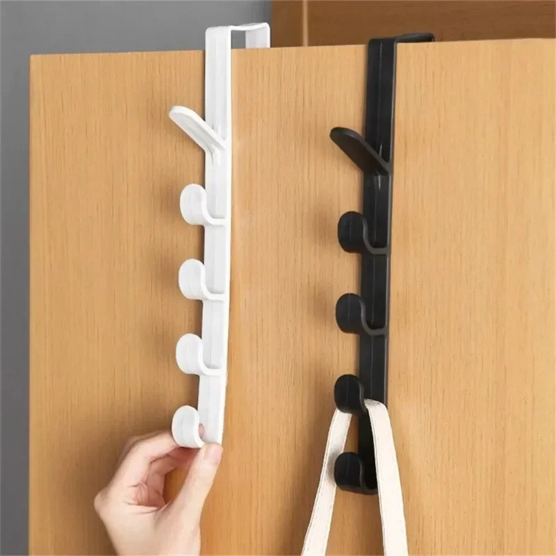 Bedroom Door Hanger Clothes Hanging Rack Over The Door Plastic Home Storage Organization Hooks Purse Holder for Bags