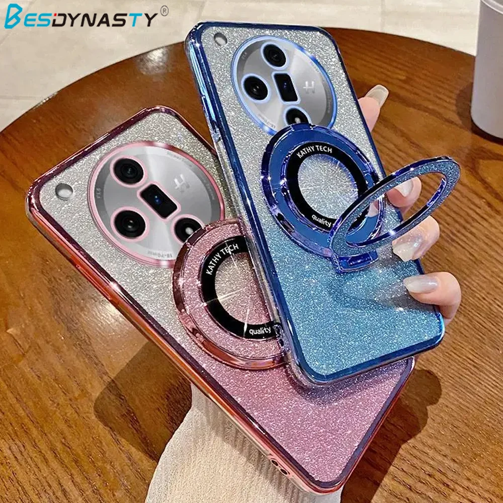 Luxurious Soft Bling Glitter Ring Magnetic Protective Back Cover Case