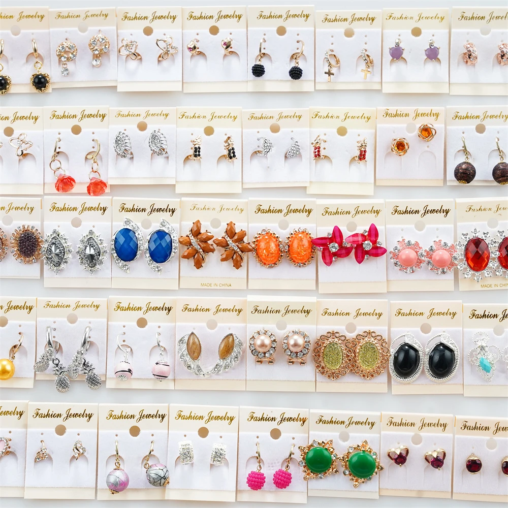 20 paare/los Mode funkelnden Stern Liebe versilbert Stud Creolen Schmuck für Frauen Mädchen süßes Geschenk – Detail 3