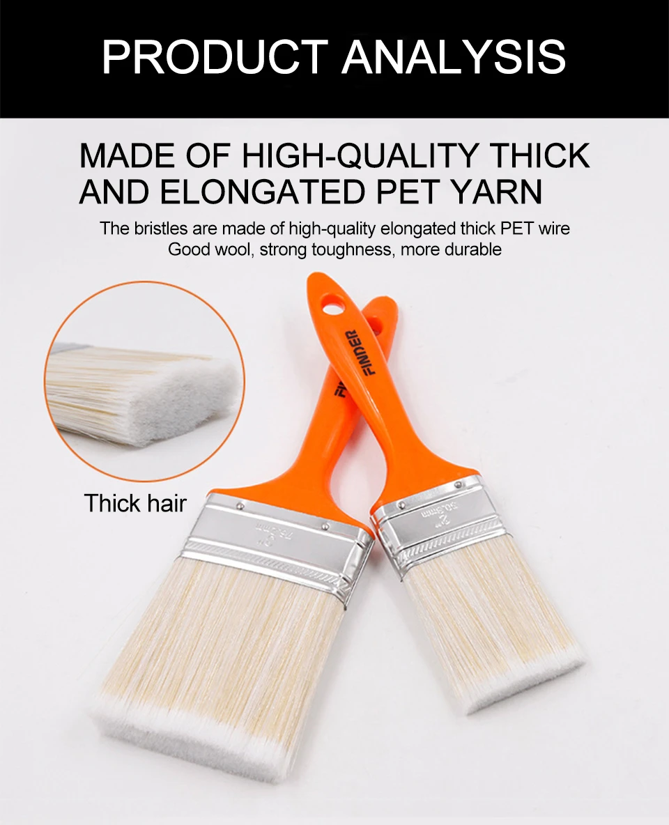 Home Improvement Special Wall Paint Brush Home Decorative Oil Painting Brush Tools ABS Handle PET Soft Bristles Cleaning Brush brush on plastic paint