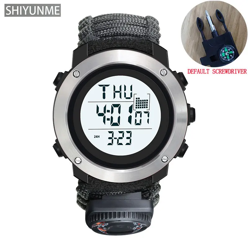 

SHIYUNME 2103 Men G Style Military Outdoor Watch 50M Waterproof Multifunctional Compass Sport Casual LED Digital Men Watches