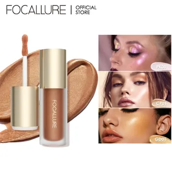 FOCALLURE 다이아몬드 액체 브론저 하이라이터, 방수 반짝이 쉬머 컨투어링 브라이트닝, 페이스 메이크업 화장품