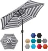 7.5 ft Solar Umbrella, 18 LED Lighted Patio Umbrella, Table Market Umbrella 1