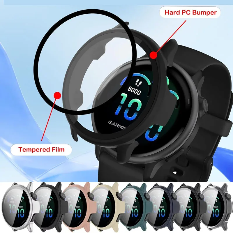 Premium Tempered Glass Screen Protector & Hard PC Bumper Case