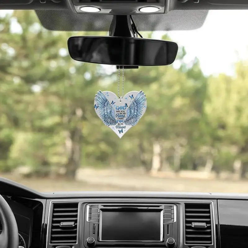 Heart Shape Car Pendant Acrylic Ornaments Auto Hanger For Rearview Mirror  Lanyard Design Vehicle Interior Decoration For cars - AliExpress