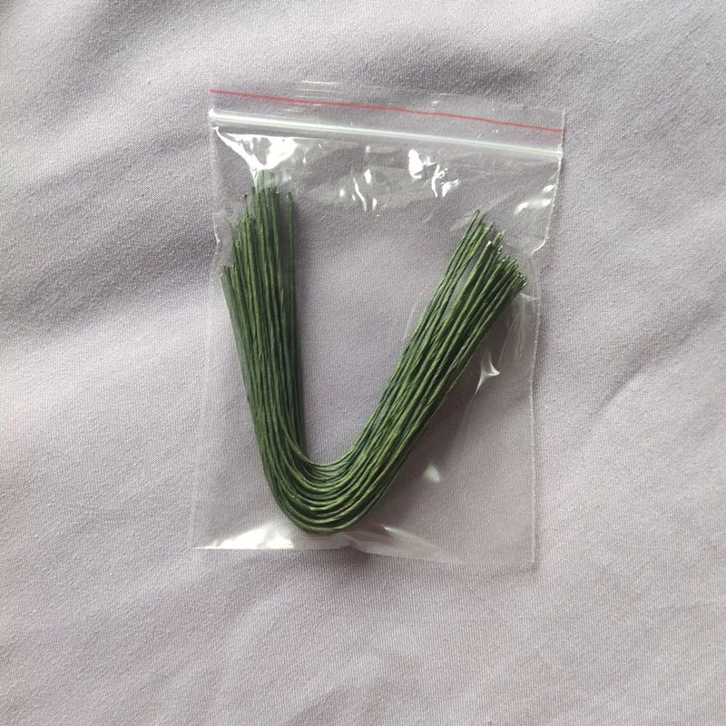26# 0.45mm 10CM Paper Covered Artificial Branches Twigs Iron Wire 50-100Pcs/Lot for DIY/nylon Flower Accessory artificial branches