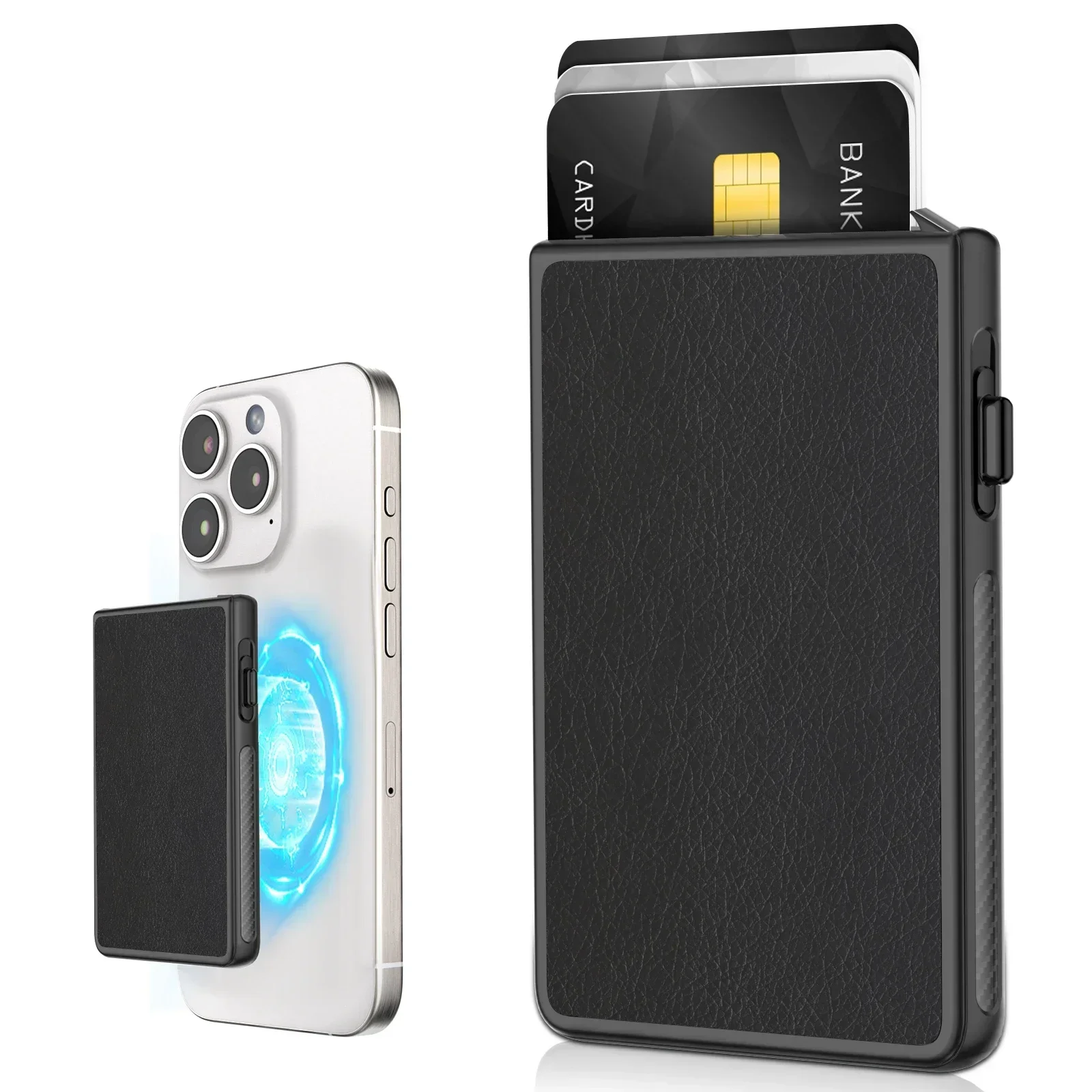 תיק דק לכרטיסי טלפון נייד MagSafe עם מגנט חזק, מתאים ל-iPhone 13-17 Android Samsung