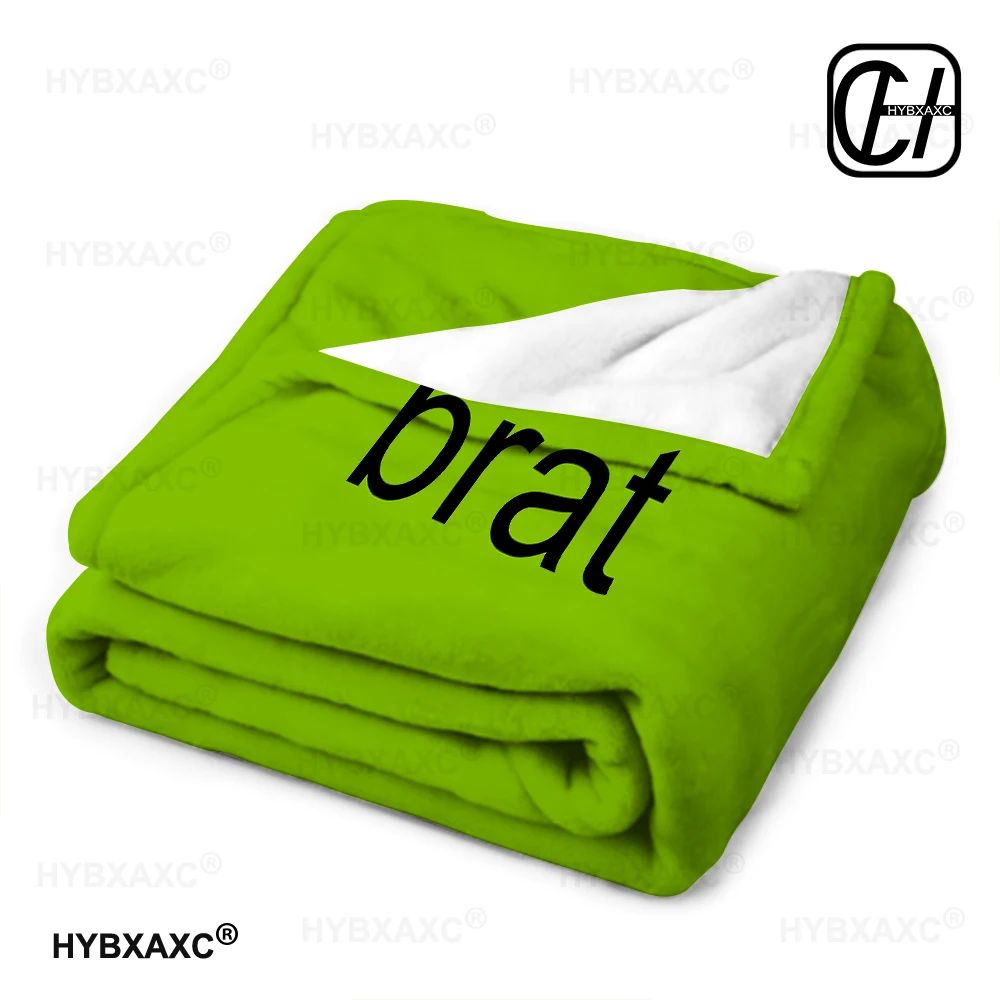 brat charli xcx Comfortable Flanne Blanket Fluffy Soft Bedroom Decor Sofa Blankets Comforter Home and Decoration 4