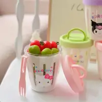 Kuromi – tasse à salade de fruits, dessin animé, mélodie mignonne, conservateur de Drainage à Double couche, magnifiquement créatif, tasse à fruits de pique-nique Portable 4