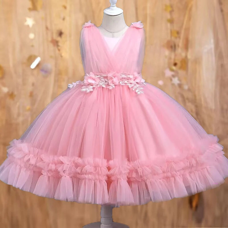 Kids Tutu Birthday Princess Party Dress for Girls Infant Lace Children Bridesmaid Elegant Dress for Girl baby Girls Clothes