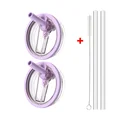Purple-2pcs x straw