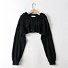 Hoodie Female Hoodie Personality Irregular Crop Ultra Short Style Long Sleeve Top Female Drop Shipping Sweatshirt Y2k Clothes 1