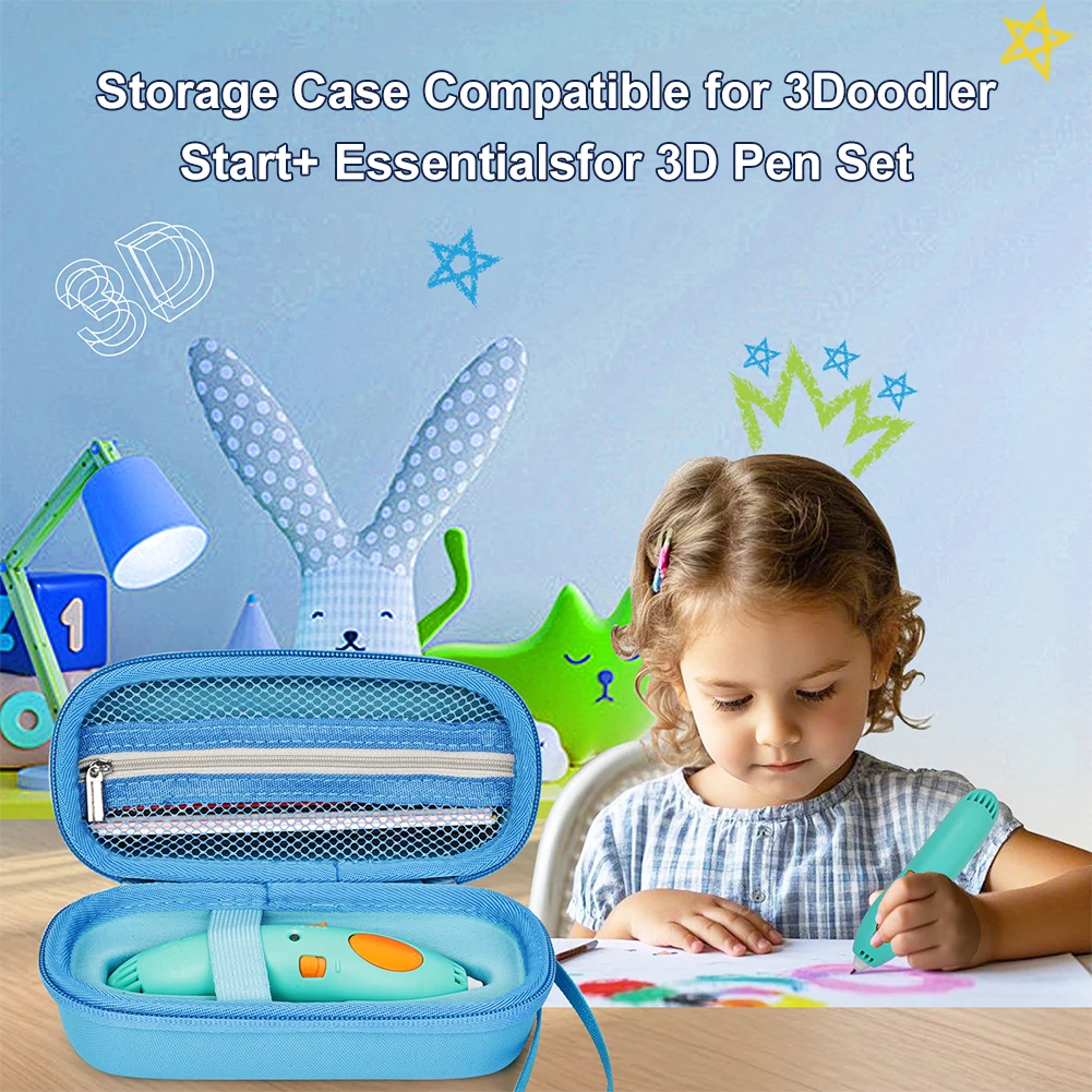 3Doodler Start+ Essentials (2024) 3D 펜 세트용 휴대 케이스, 하드 여행용 케이스, 충격 방지 휴대용 보관 가방