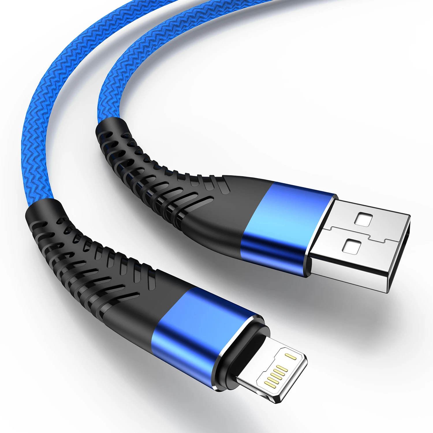 Enhanced Fast-Charging USB Cable for Apple Devices - Durable Long-Length Data Cord
