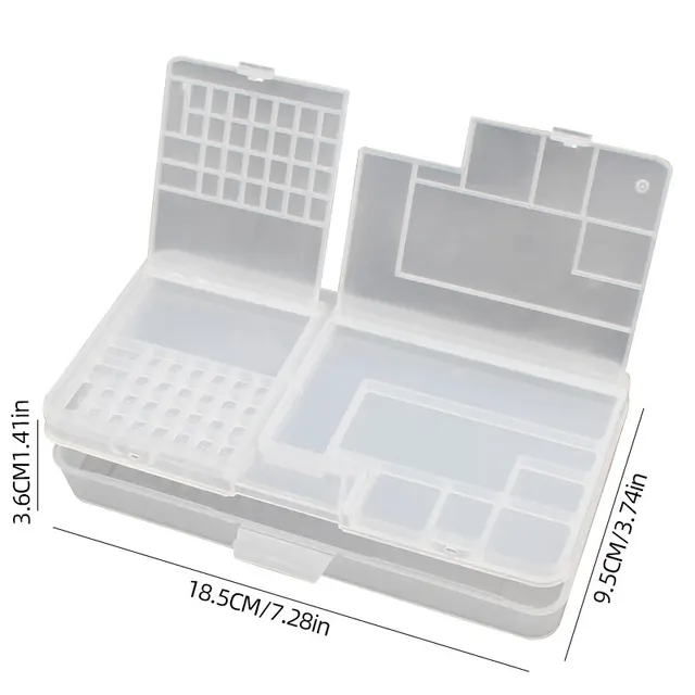 Boîte de rangement en plastique transparent pour petits accessoires à vis, composants électroniques, grille de classification des outils 5