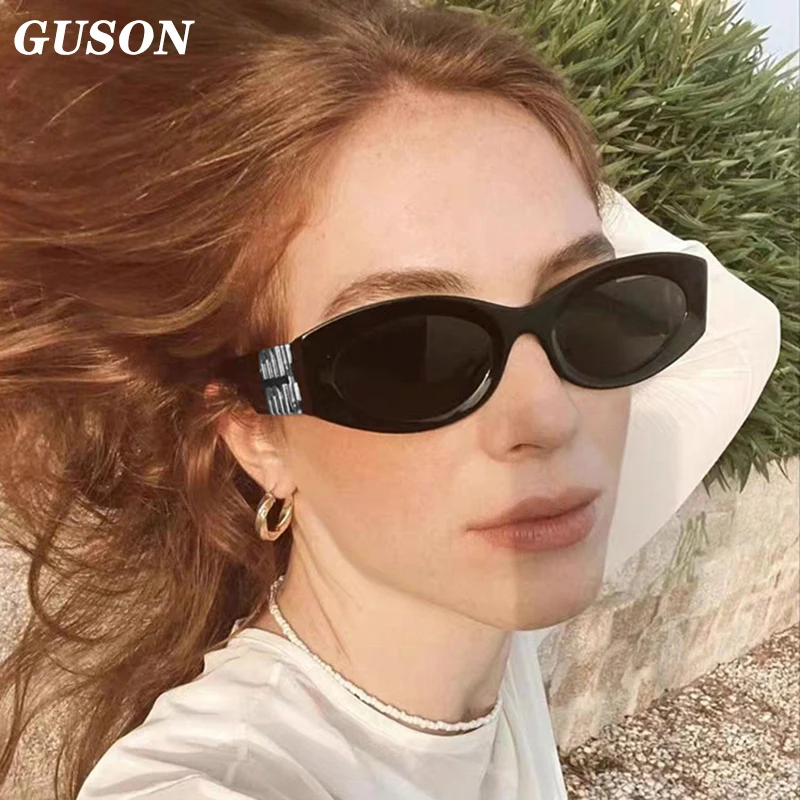 

GUSON New Fashion Oval Sunglasses Women 2023 High Quality Luxury Brand Hip Hop Trendy Classic Sun Glasses Vintage Summer Eyewear