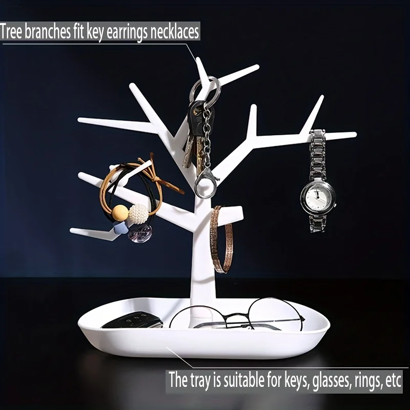 Description Picture 5 of item1PC Tree Hanger Creative Necklace Jewelry Necklace Bracelet Jewelry Display Rack Creative Earrings Ring Storage Rack
