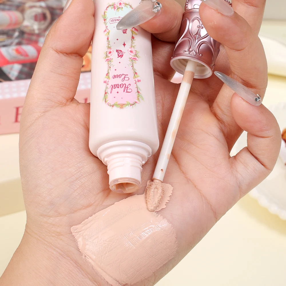 Pink Liquid Concealer Stick Moisturizing Waterproof Brightening Concealer Cream Lasting Cover Acne Spot Dark Circles Face Makeup
