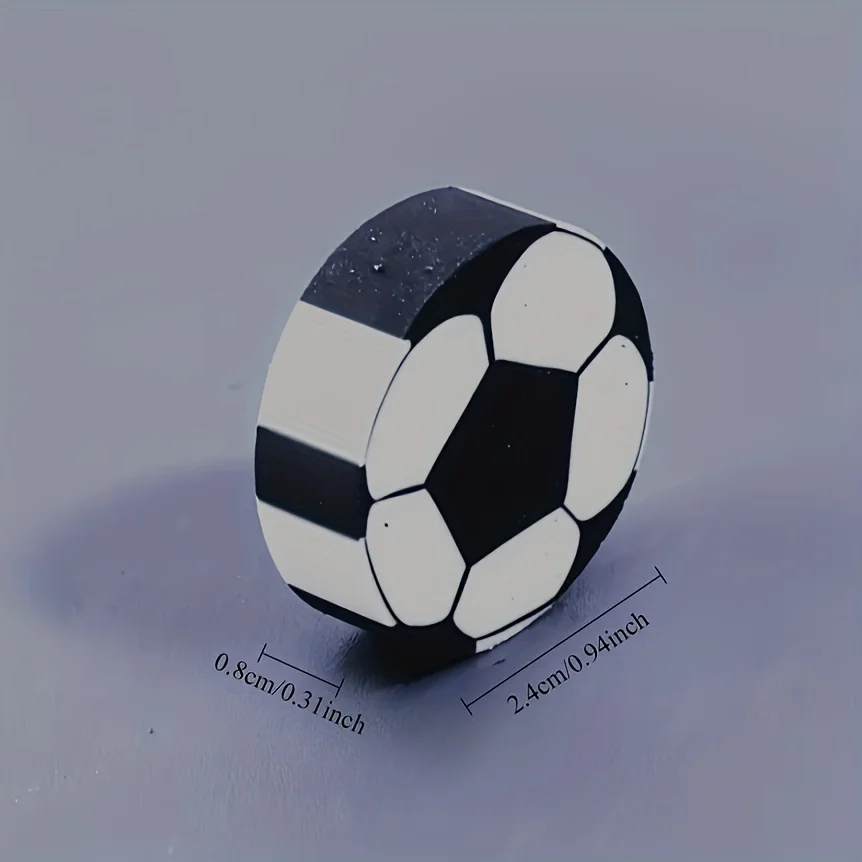 24/48 Pieces of Football Erasers and Smiley Face Erasers, Suitable for Students to Use for Writing, Drawing and Erasing. - 5